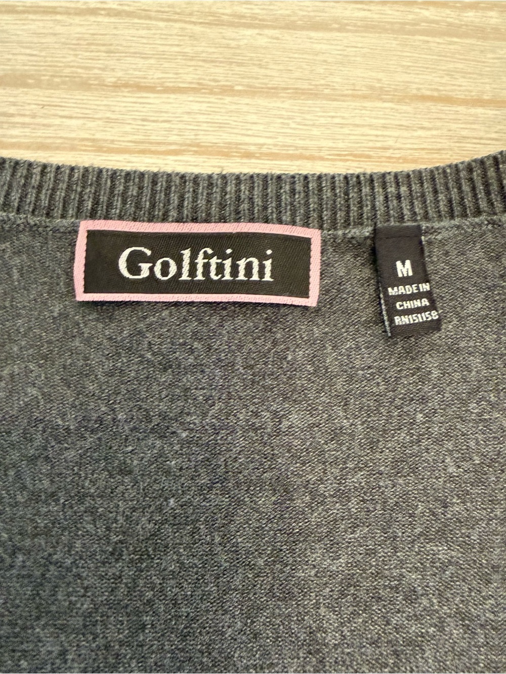 Golfini Women's Dark Gray V-Neck Sweater - Picture 3 of 7